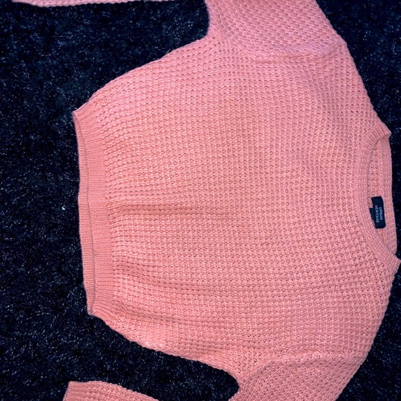 Coral Pink Knitted Sweater - Picture 1 of 4